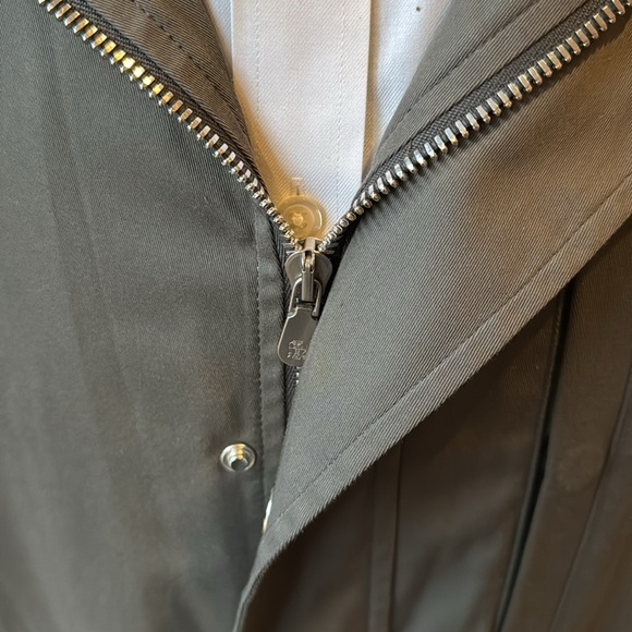 Brunello Cucinelli mens 46 green zip up button snap cotton blend light jacket - Picture 6 of 12